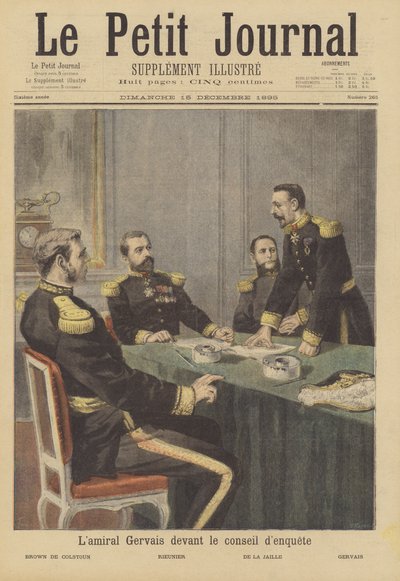 Almirante Gervais perante o Conselho de Inquérito de French School